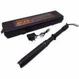 Baston cu electrosoc extensibil IdeallStore&reg;, X10 Rogue, negru, full metalic, 49 cm, cutie transport