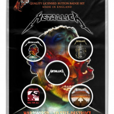 Set 5 insigne - Metallica - Hardwired to Self Destruct | Rock Off