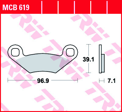 Set placute frana fata TRW MCB619 - ATV CF MOTO G-Force - Terralander - Linhai Anniversary - Polaris Sportsman 300-500-700-800cc foto