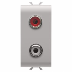 Priza audio si video RCA 1M Gewiss Chorus bej satinat MAT GW13453
