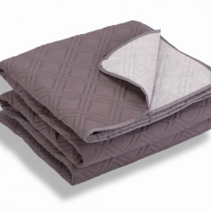 Cuvertura de pat Somnart, gri, microfibra soft-touch, 220X240 cm