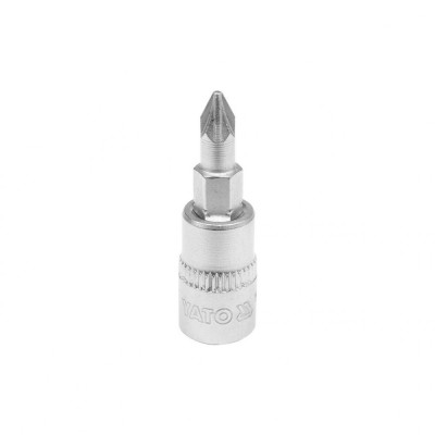 Bit cruce PZ 1 cu adaptor 37 mm 1/4&amp;quot; Yato YT-04417 foto