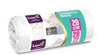 Saci menajeri Luxia cu urechi de prindere 20l 28 buc/rola HD-LD albi