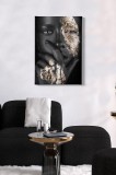 Cumpara ieftin Tablou Canvas Femeie Afracian, Multicolor, 70 x 50 cm