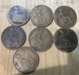 MNDSTR2 Anglia One Paenny 1935 , 1915 1921 1894 1908 1914 18-- Lot 7 bucati