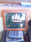 Tablou vechi cu miniaturi tema Marinareasca