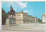 bnk cp Alba Iulia - Muzeul Unirii si statuia ecvestra a lui Mihai Viteazul - necirculata