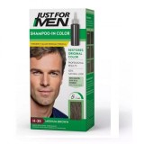Șampon vopsit păr Just For Men Shampoo-in pentru bărbați H35 Șaten mediu 66 ml
