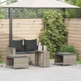 Gossi set canapea de gradina 5 piese cu perne stivuibile gri deschis