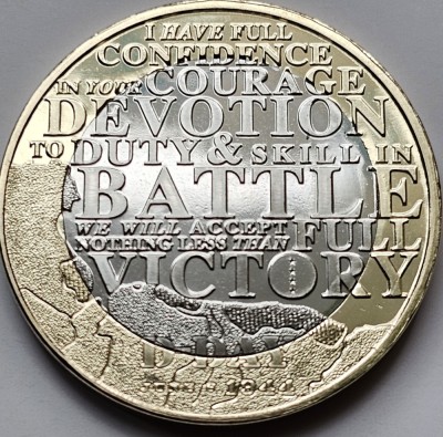 2 pounds 2024 Pitcairn Island, D-DAY Landings, Brilliant unc,folder,Charles III foto