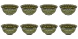 Set boluri, 8 piese, 500 ml, Ceramica, Verde