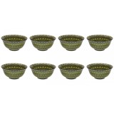 Set boluri, 8 piese, 500 ml, Ceramica, Verde