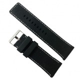 Curea Silicon Neagră, cusătură albă - 30mm
