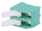 Regletă de conexiuni pentru PCB drept 5mm cu 2 piste