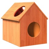 VidaXL Ceară pentru Casă pisici maro 41x50x50 cm Lemn masiv de pin