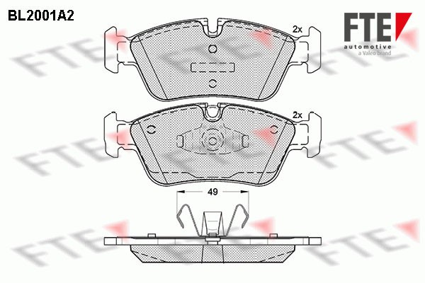 FTE 9010587 set placute frana,frana disc