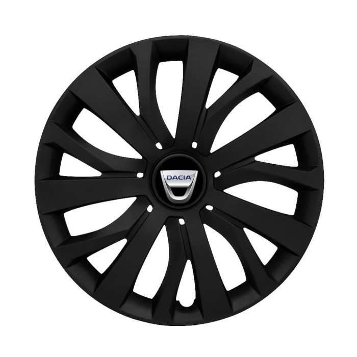 Set 4 capace roti 15 inchi (R15) compatibile DACIA, Model - 345 Black