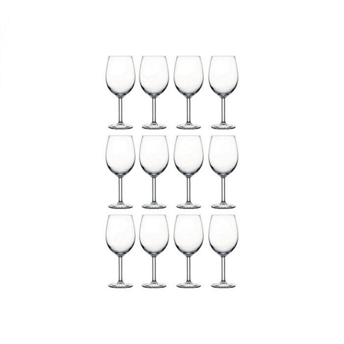 Set 12 Pahare din Sticla Incolora, Pasabahce Primetime, 525 ml, 215 mm Inaltime, Pentru Vin Rosu, Cu Picior, Pahare Sticla Pasabahce, Pahare Cristal T