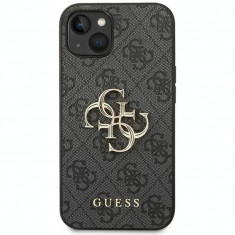 Husa Cover Guess PU Metal Logo pentru iPhone 14 Pro Grey foto