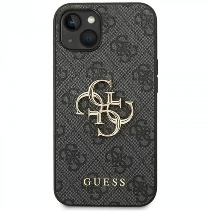 Husa Cover Guess PU Metal Logo pentru iPhone 14 Pro Grey