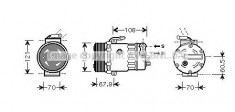 Compresor clima, aer conditionat Opel Astra G Let (f67) 2.2 DTI AVA QUALITY COOLING - OLAK139 foto