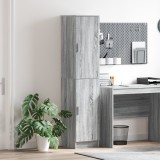 vidaXL Dulap Bufet Gri sonoma MDF Mediu Dulap Bufet Dreptunghiular