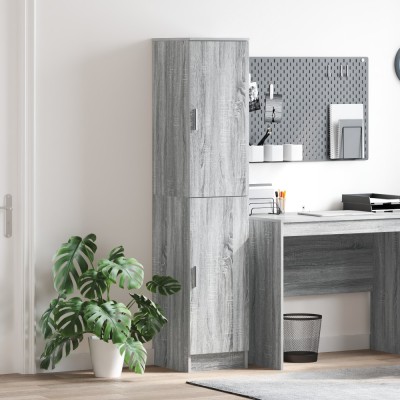 vidaXL Dulap Bufet Gri sonoma MDF Mediu Dulap Bufet Dreptunghiular foto