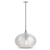 PENDUL TAVAN 35CM STICLA TRASNPARENTA - DIAMOND, V-TAC