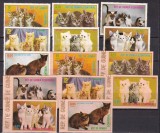 Guineea Ecuatoriala 1976 fauna pisici MI 1016-1022 A+B MNH