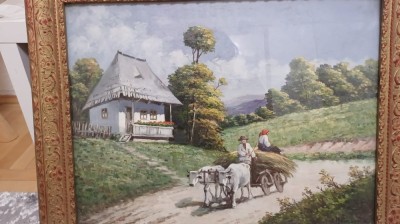 Tablou Carul cu boi de Ion Dobosariu foto