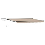 vidaXL Cort electric retractabil Bej 4 &times; 3 m Poliester cu Acoperire PU 3422048