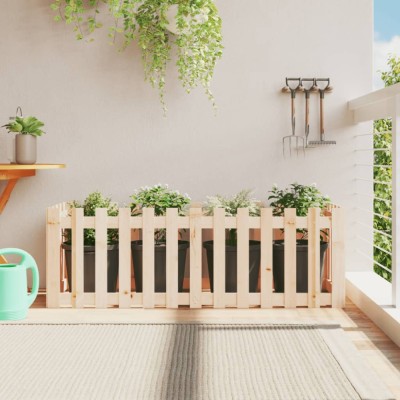 Gossi pat inaltat gradina design gard 150x50x50 cm lemn de pin tratat foto