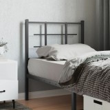 Cumpara ieftin Tăblie de pat metalică, negru, 75 cm