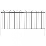 Cumpara ieftin Gossi gard de gradina cu varf curbat, negru, 3,4 m, otel