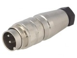 Conector M16 Mufă Tată Lipire pe Cablu PIN 4 5A 300V Drept