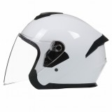 Casca moto/scuter unisex, cu vizor dublu, marime universala 56-62cm, alba, FIXATO