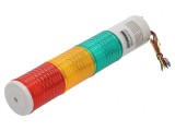 Coloană de Semnalizare LED Roșu/Ambră/Verde 24V