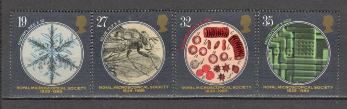 Anglia/Marea Britanie.1989 150 ani Societatea Regala de Microscopie GA.237