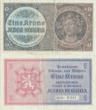 1940 , 1 koruna ( P-3a ) - Protectoratul Boemiei și Moraviei