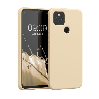 Husa pentru Google Pixel 4a 5G, Silicon, Crem, 53779.154 foto