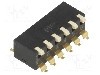 Intrerupator DIP, 2 pozitii, montare SMT, 6 sectiuni, DIPTRONICS - EPM-06-V foto