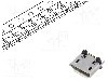 Conector USB B micro, versiune USB 2.0, verticala, GCT - USB3140-30-0070-1-C