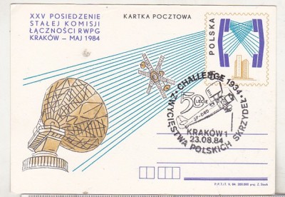 bnk cp Polonia 1984 - necirculata - marca fixa - aviatie stampila ocazionala Challenge Cracovia 1934 - 50 ani foto