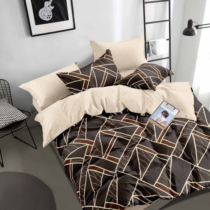 Lenjerie de pat finet 6 piese, cearceaf pat clasic, cearceaf pilota 200x230, 2 fete perna 50x70, 2 fete perna 70x70, Extra, M345 Relax KipRoom