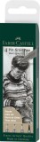 PITT ARTIST PEN SET 4 BUC GRI CALD FABER-CASTELL, Faber Castell