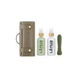 Kit cadou L&aacute;Nua Vibrator bullet Ultra + Lubrifiant cu aromă de CASTRAVETE ȘI ALOE + Spray curățare jucării sexuale + Geantă de călătorie
