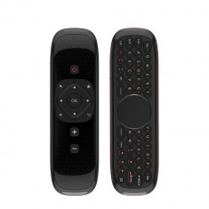 Telecomanda smart, cu tastatura full qwerty, Air Mouse, Touch Pad, sistem anti-pierdere SEEK, microfon, pentru Android TV, PC, Mac, Proiector, TV box foto