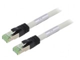Patch cord S/FTP Cat 8 250mm LSZH gri 24AWG Fire: 8, Goobay