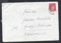 Germany REICH 1944 Postal History Rare Cover Lundenburg to Thuringen D.654