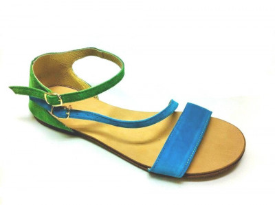 Sandale dama din piele Green and Blue Velvet Anna foto
